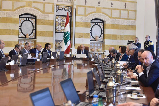 اجتماع-مجلس-الوزراء-اللبنانى-بقيادة-الرئيس-اللبنانى-ميشال-عون