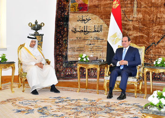 استقبال الرئيس عبد الفتاح السيسي للشيخ جابر المبارك الحمد الصباح، رئيس مجلس الوزراء الكويتي (3)