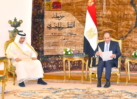 استقبال الرئيس عبد الفتاح السيسي للشيخ جابر المبارك الحمد الصباح، رئيس مجلس الوزراء الكويتي (4)