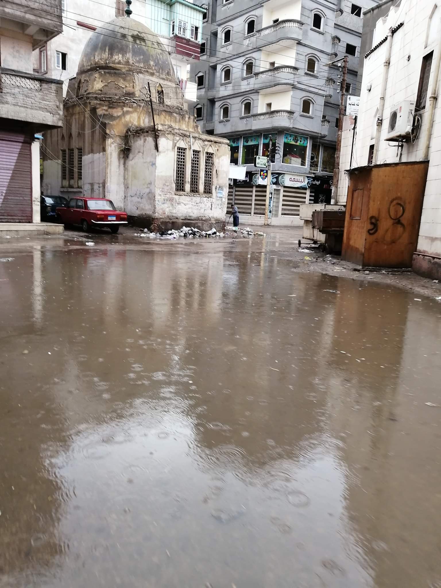 مياه الأمطار تغرب شوارع فارسكور (1)