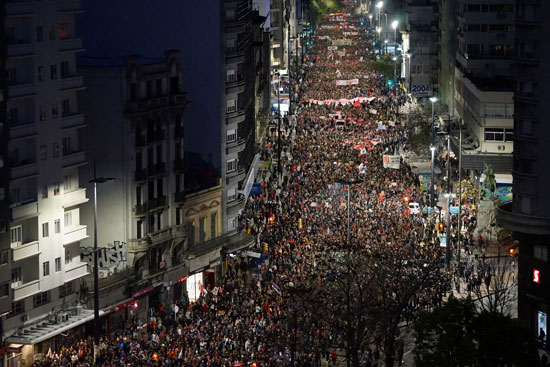تظاهرات فى أوروجواى