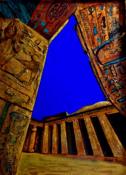 عمل فنى لـ زينب نور عن جمال الحضارة المصرية القديمة (2)