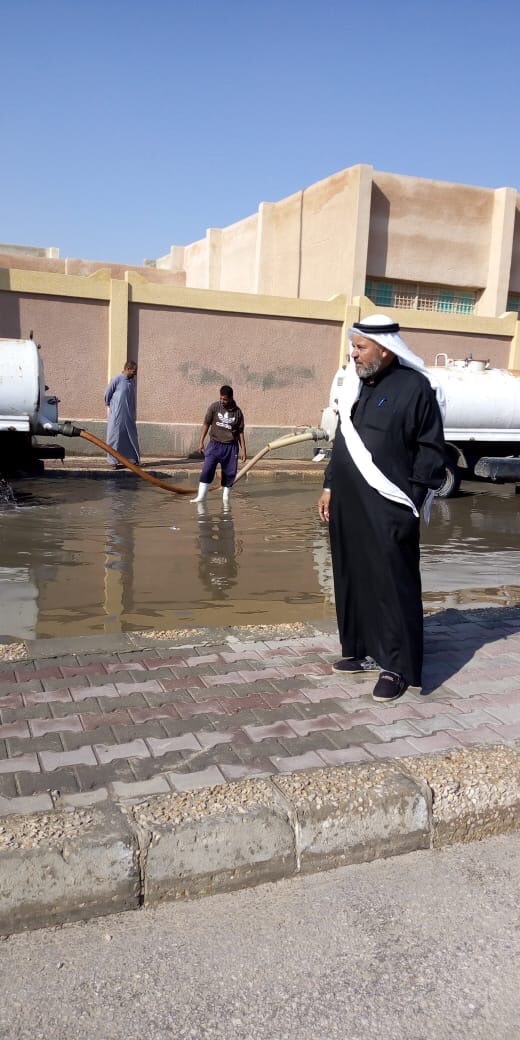  الانتهاء من سحب مياه الأمطار بشوارع بئر العبد (8)
