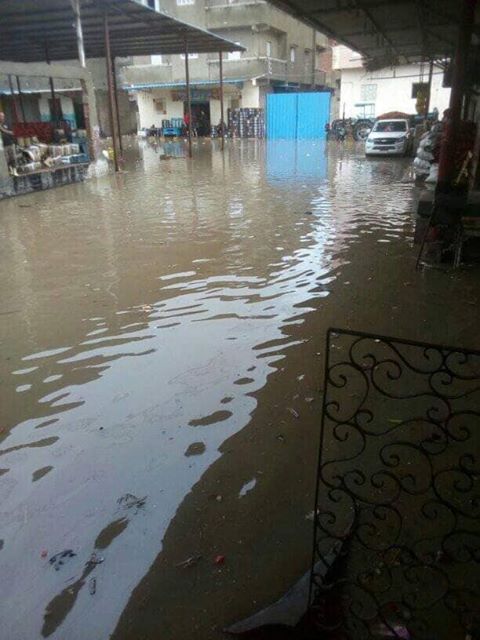 تراكم مياه الامطار بمدينه ادكو محافظة  البحيرة