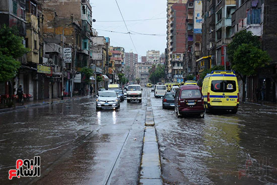 شوارع الاسكندرية فى الامطار