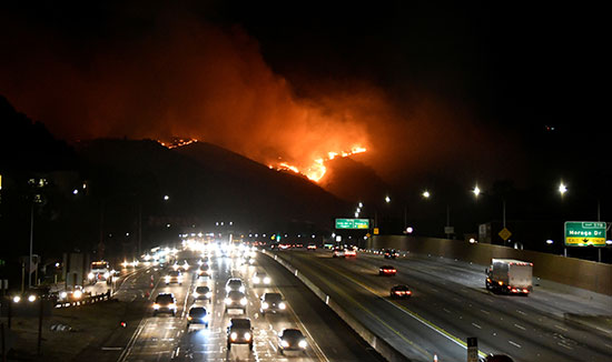 الحرائق فى غابات كاليفورنيا