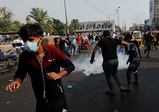 المظاهرات مستمرة فى بغداد