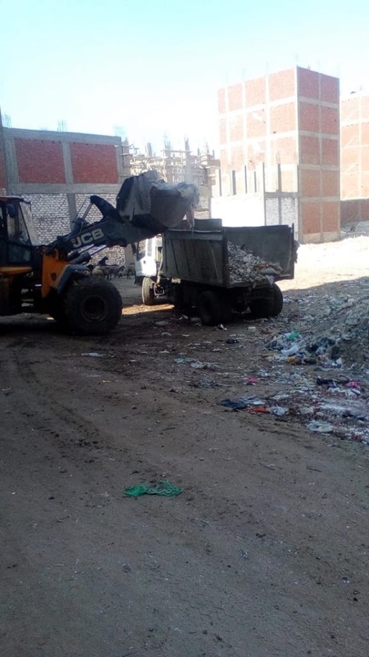 بدء أعمال رفع القمامة والمخلفات بشارع 8 بحى غرب مدينة المنيا (2)