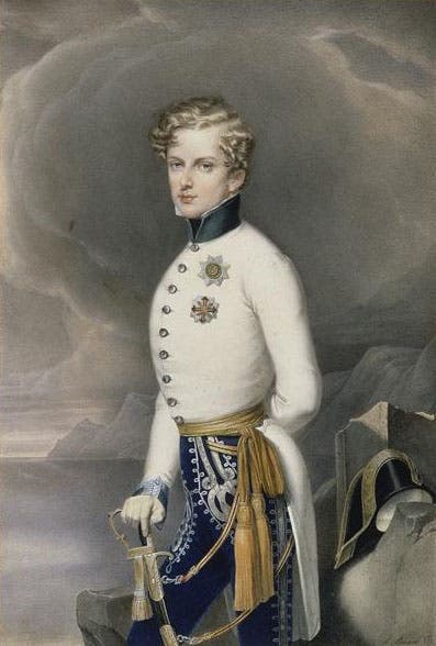 لوحة تجسد شخصية نابليون الثاني ابن نابليون بونابرت