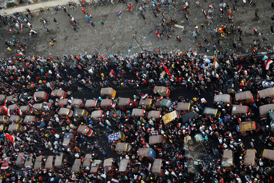جانب من المشهد فى ساحة التحرير ببغداد