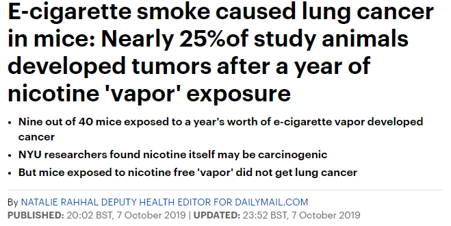 السجائر الالكترونية تسبب سرطان الرئة