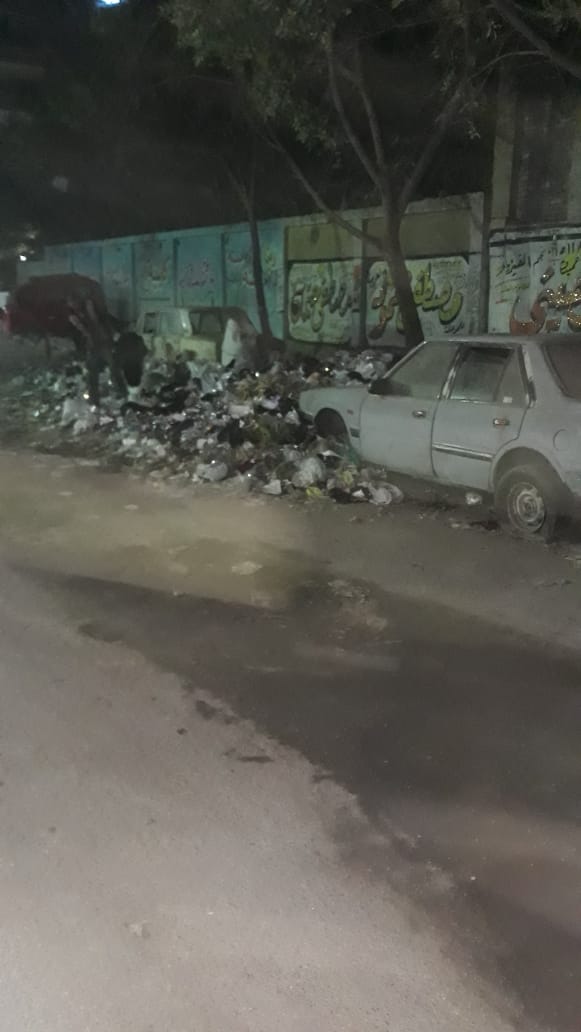 تراكم القمامة بشارع عزت باشا بالمطرية