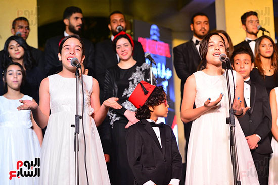 الاطفال يشدو بأجمل الأغنيات فى حفل افتتاح مهرجان الموسيقى العربية