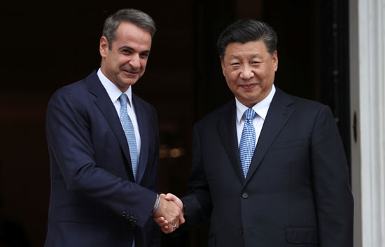 رئيس-وزراء-اليونان-كيرياكوس-ميتسوتاكيس-يستقبل-الرئيس-الصينى