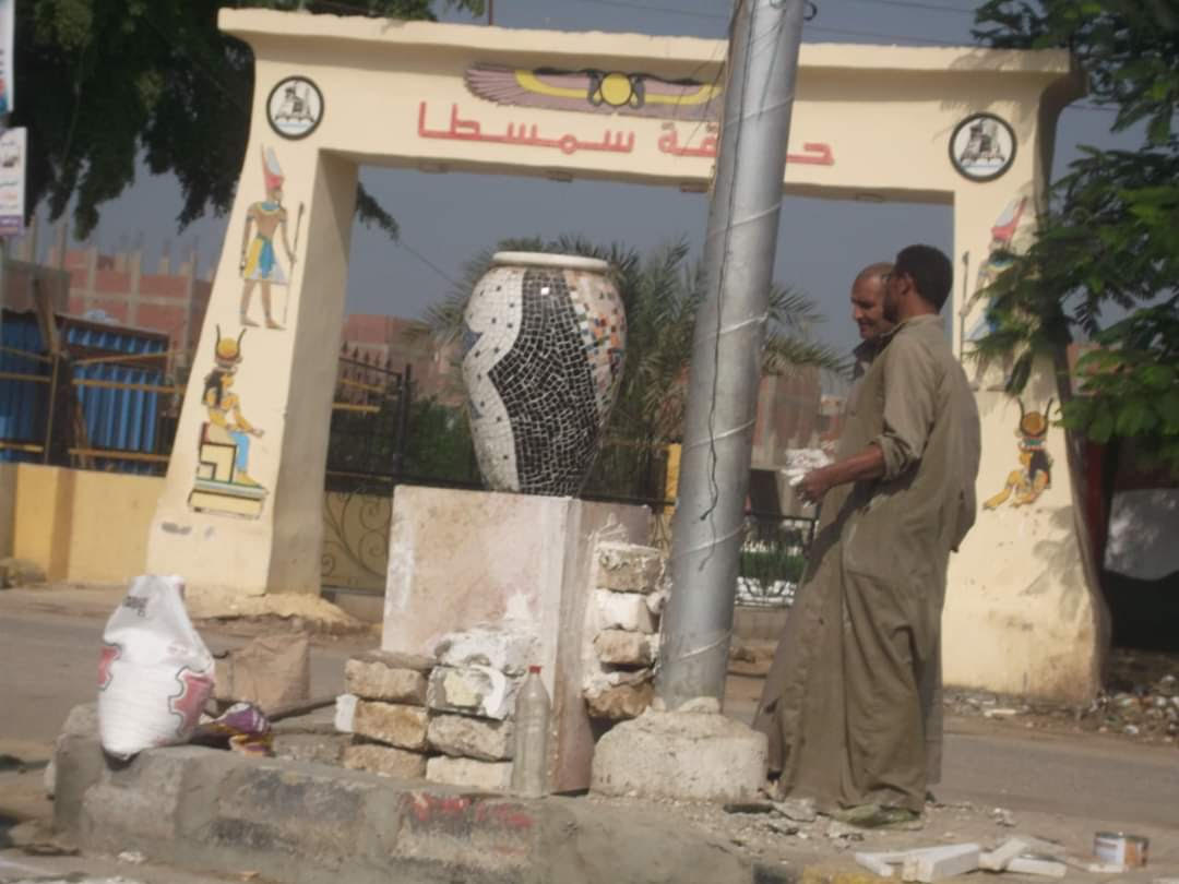 رفع القمامة من شوارع سمسطا ببنى سويف (3)