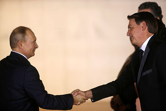 الرئيس البرازيلى يستقبل الرئيس الروسى