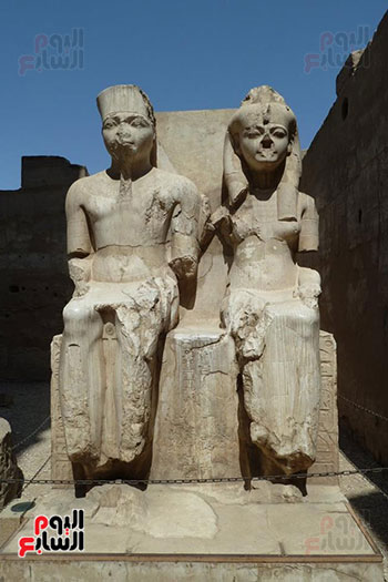 جانب من التماثيل الفرعونية في قلب المعابد بالاقصر