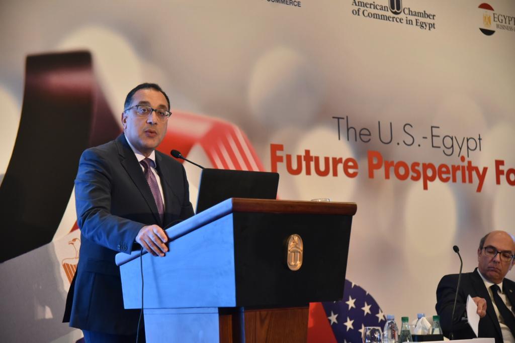 رئيس الوزراء يٌلقي كلمة في منتدي الأعمال المصري الأمريكي