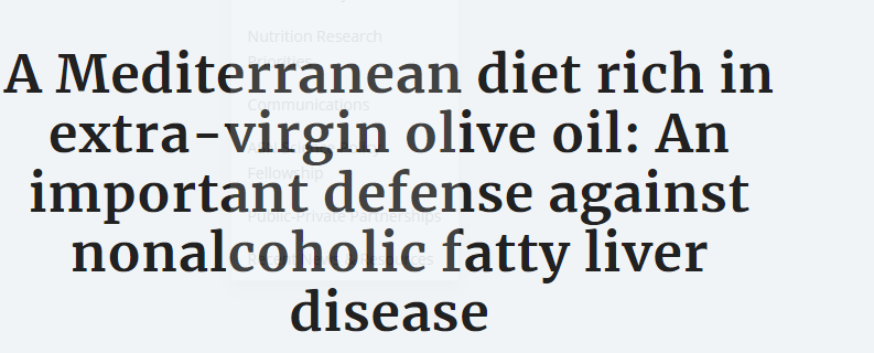 النظام الغذائى للبحر الابيض المتوسط الغنى بزيت الزيتون يحمى من الكبد الدهنى
