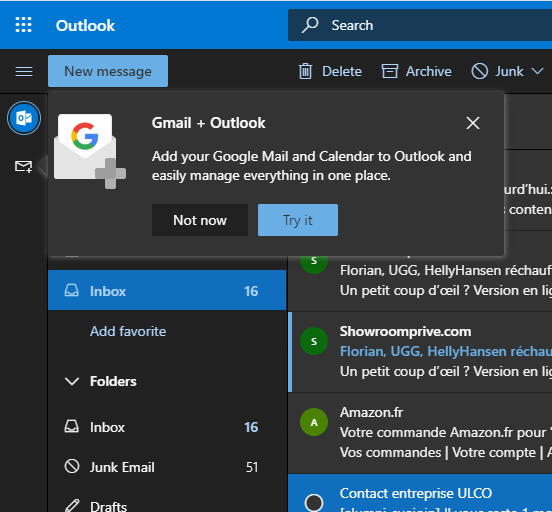 Outlook-gmail