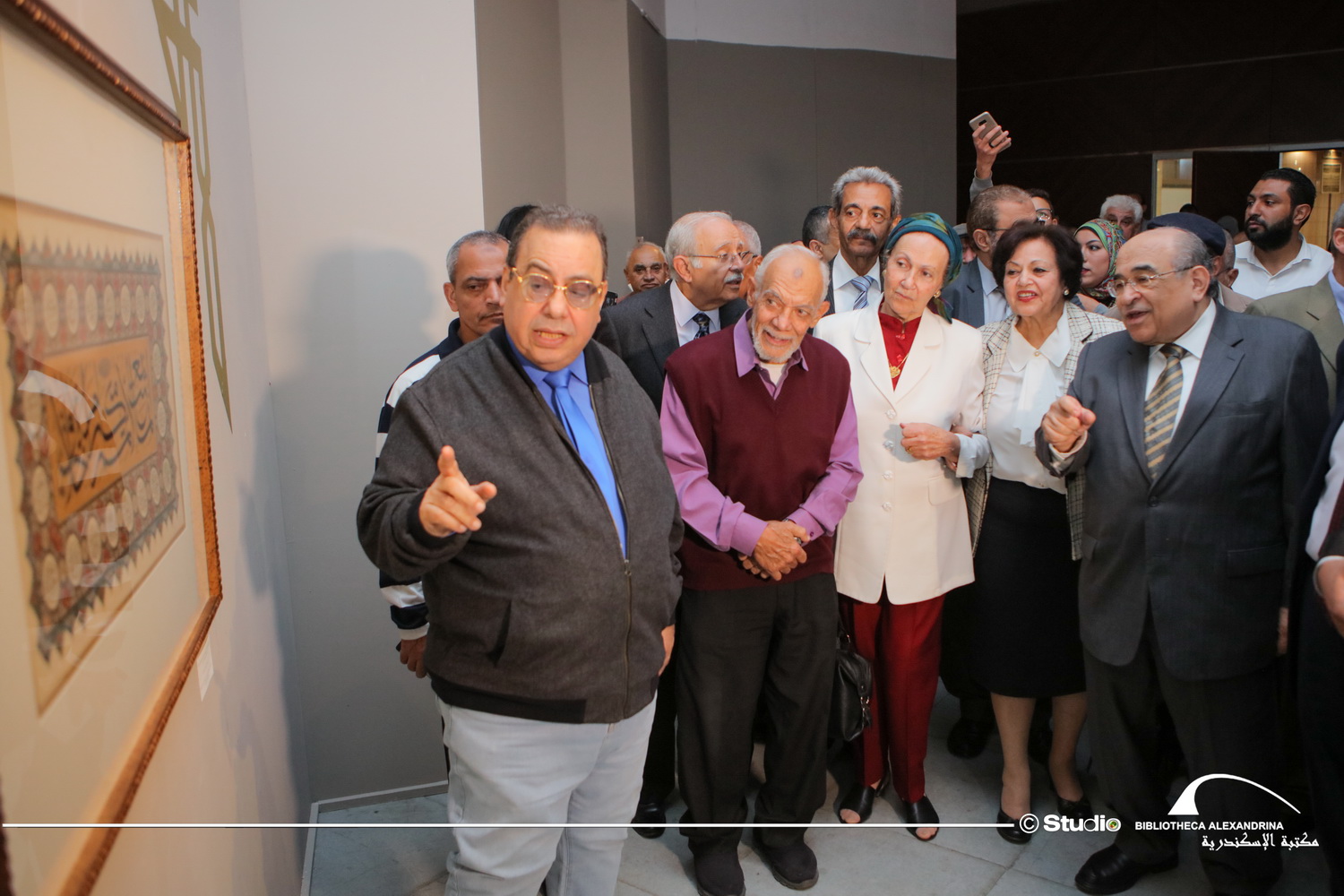 صور افتتاح معرض إبداعات الشيخ محمد عبد الرحمن في مكتبة الإسكندرية اليوم السابع