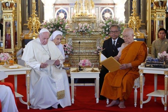 رسائل-متبادلة-بين-البابا-والبطريرك-البوذى
