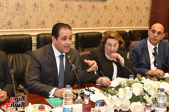 النائب علاء عابد رئيس لجنة حقوق الانسان مع وفد صينى (6)