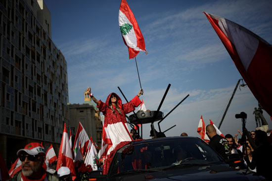 تظاهرات فى لبنان