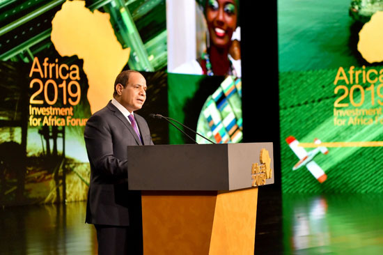 السيسى خلال مؤتمر أفريقيا 2019 (5)