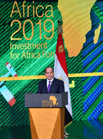 السيسى خلال مؤتمر أفريقيا 2019 (3)