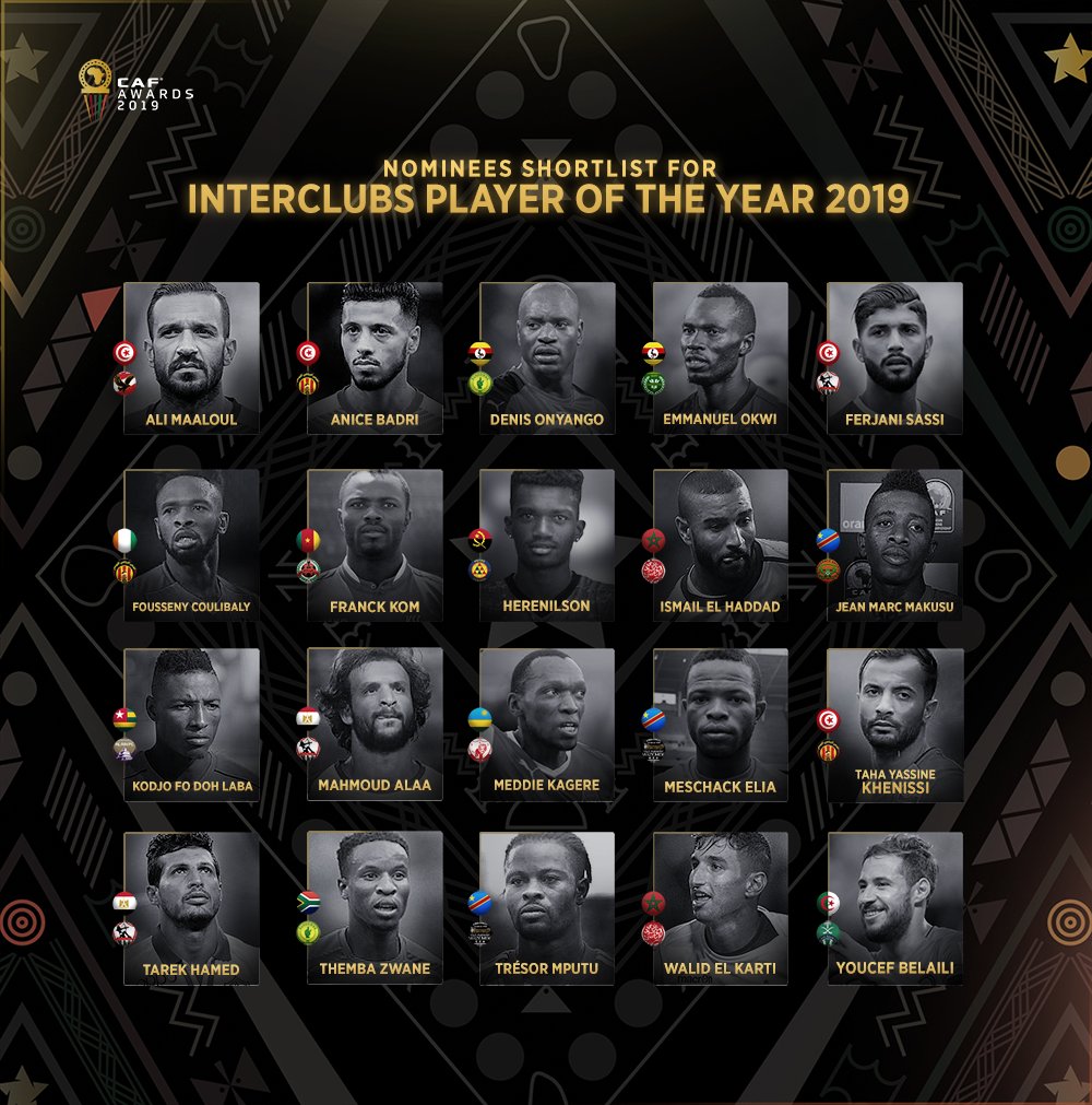 المرشحون لجائزة افضل لاعب افريقي