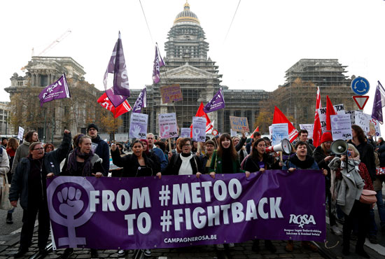 مظاهرات لوقف العنف ضد المرأة
