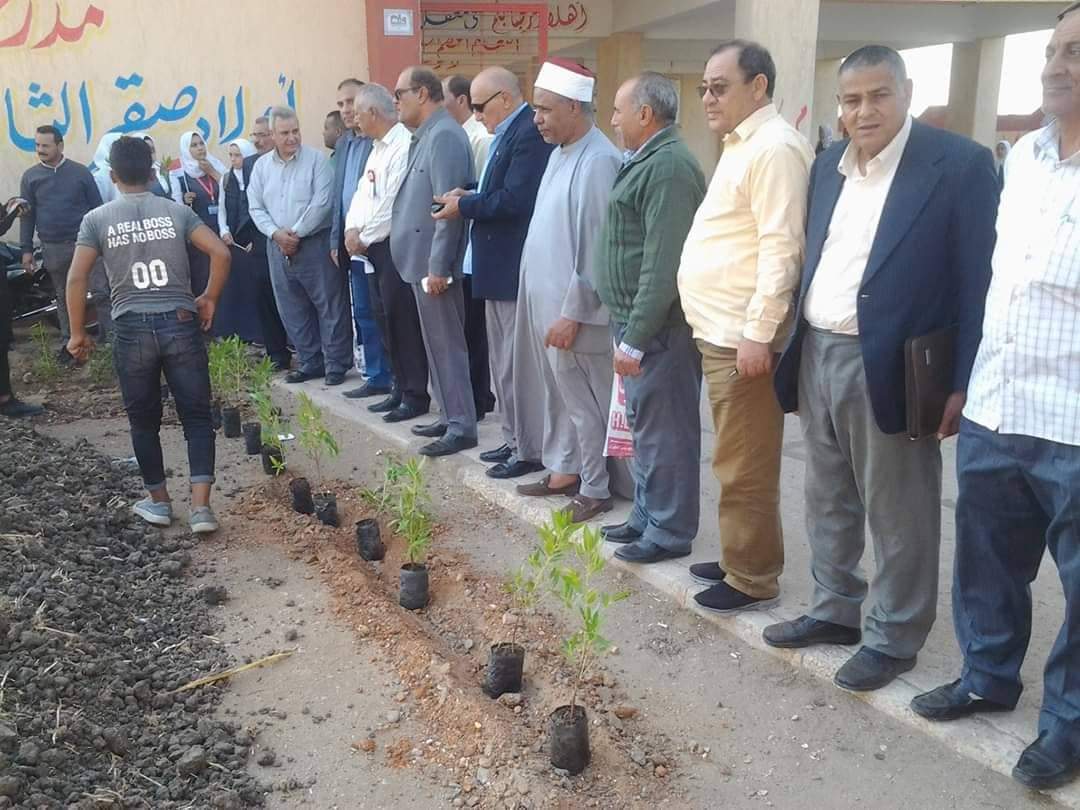 زراعة 200 شجرة بمدرسة الثانوية التجارية بأولاد صقر (3)
