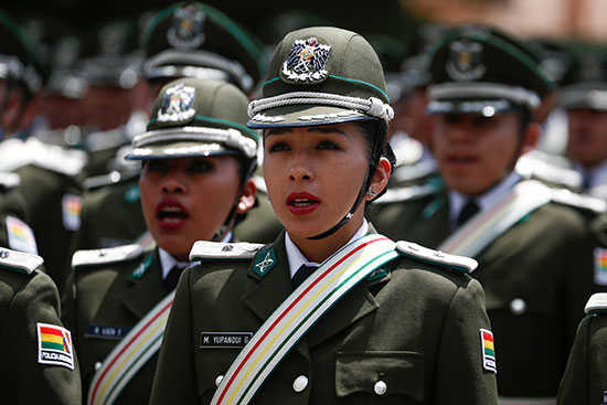 ضباط اكاديمية الشرطة فى بوليفيا