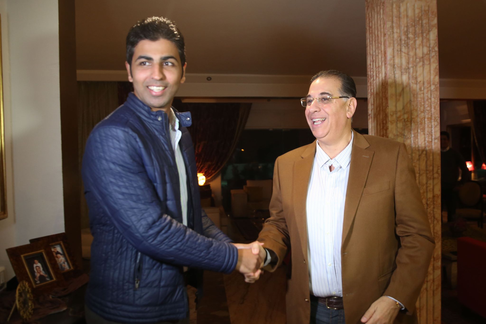 مهند مجدي مع سفير مصر بتونس