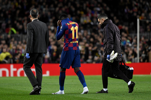 اصابة ديمبلى لاعب برشلونة