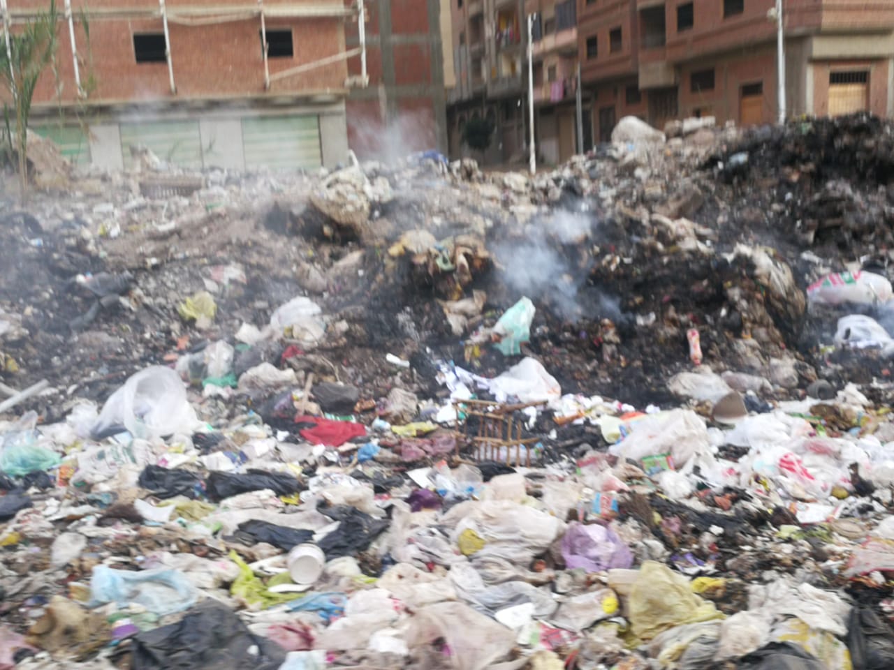 حرق القمامة أمام شركة طنطا للزيوت والصابون (4)
