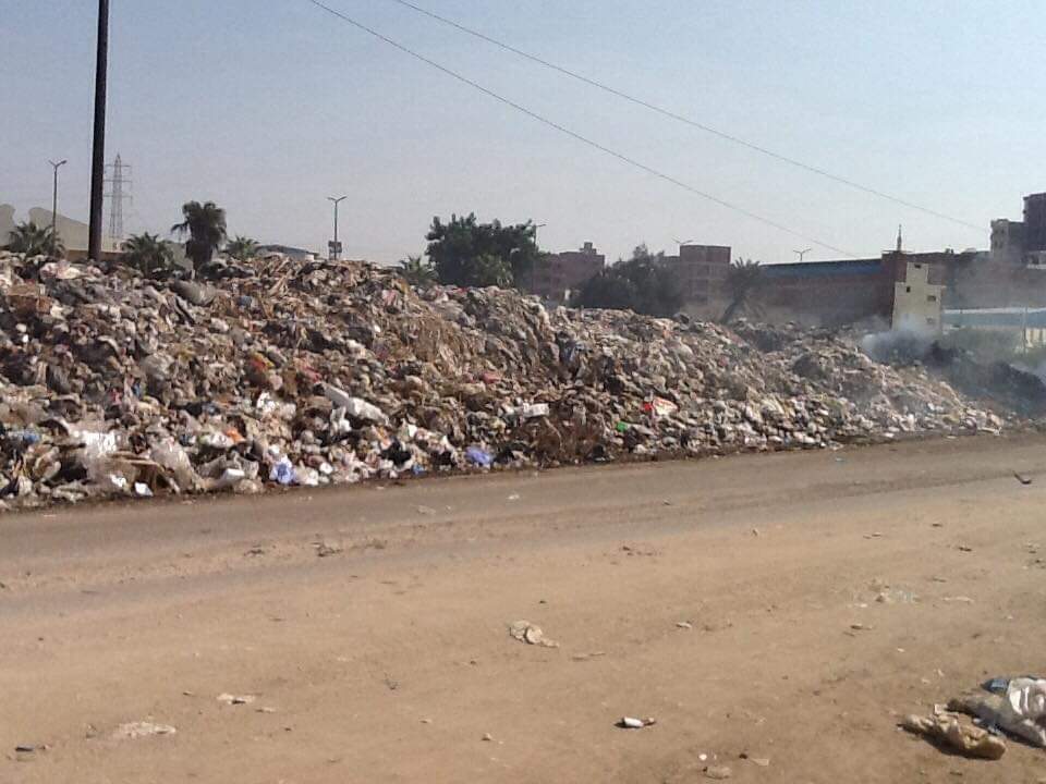 حرق القمامة أمام شركة طنطا للزيوت والصابون (1)