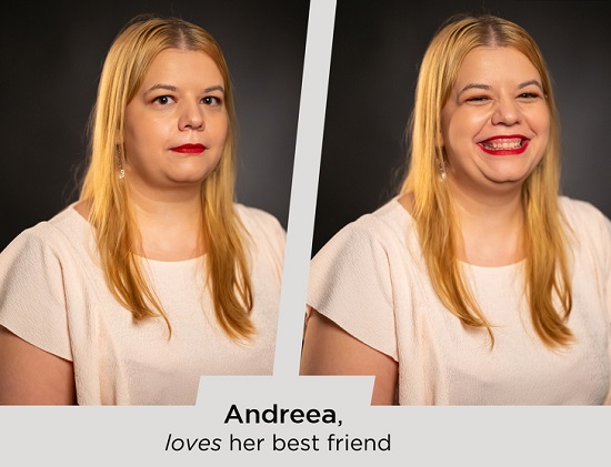 حصلت أندريا على رسالة فيديو من أفضل صديق لها