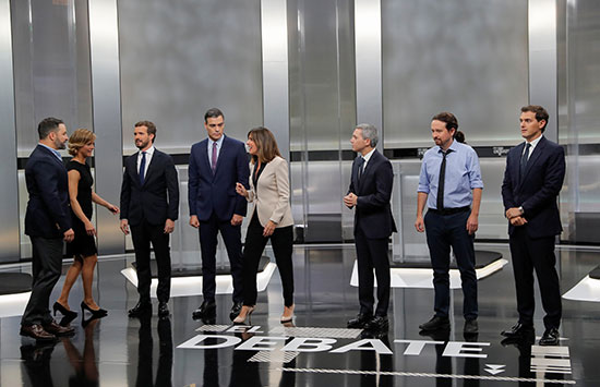 مناظرة تليفزيونية بين مرشحى الانتخابات الاسبانية