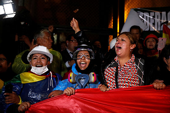 متظاهرات بوليفيا ضد الرئيس موراليس