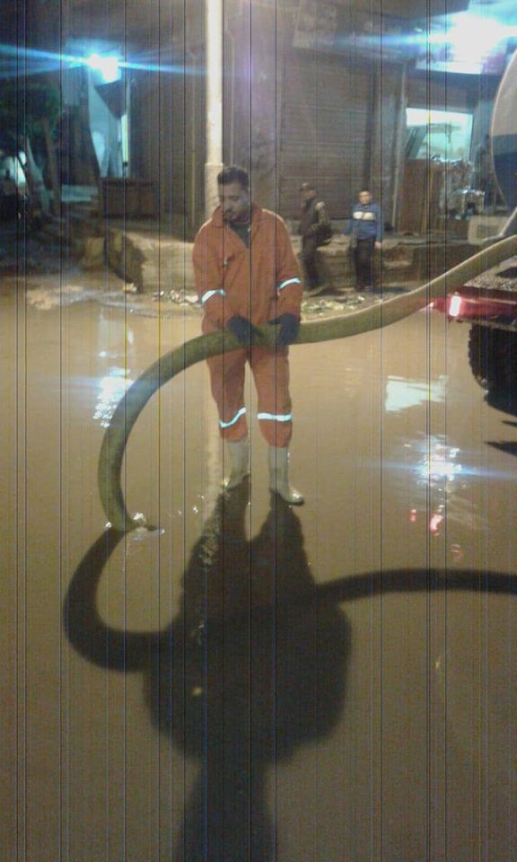 رفع مياه الأمطار من شوارع كفر الشيخ (7)