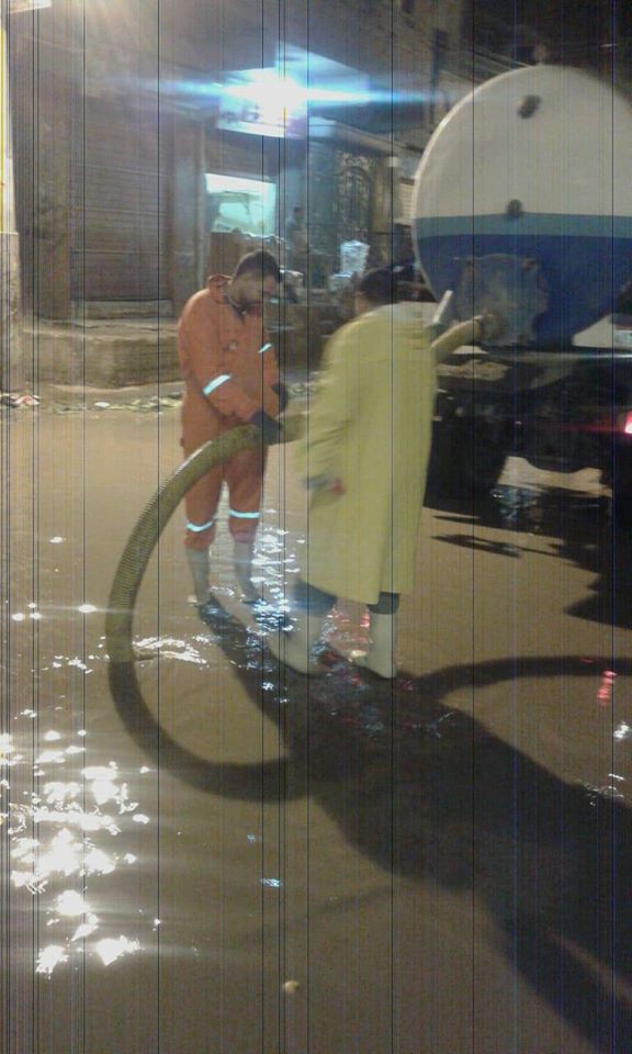 رفع مياه الأمطار من شوارع كفر الشيخ (1)