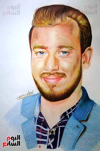 منة الله وليد موهبة في رسم البورترية (2)