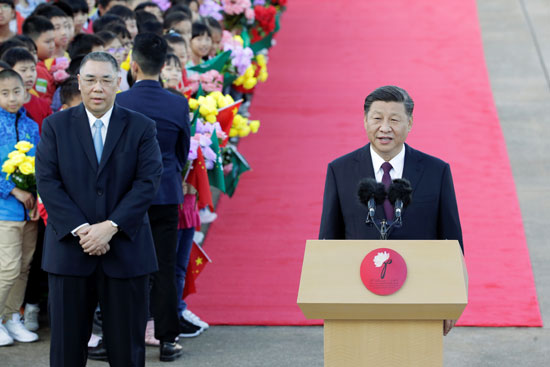كلمة-الرئيس-الصينى-احتفالا-بعودة-ماكاو-لأحضان-بكين