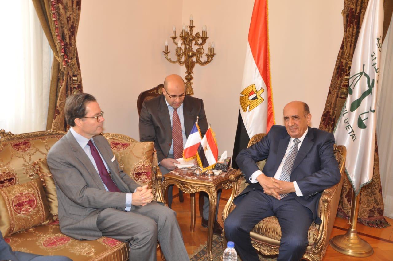 رئيس مجلس الدولة المصرى و السفير الفرنسى (1)