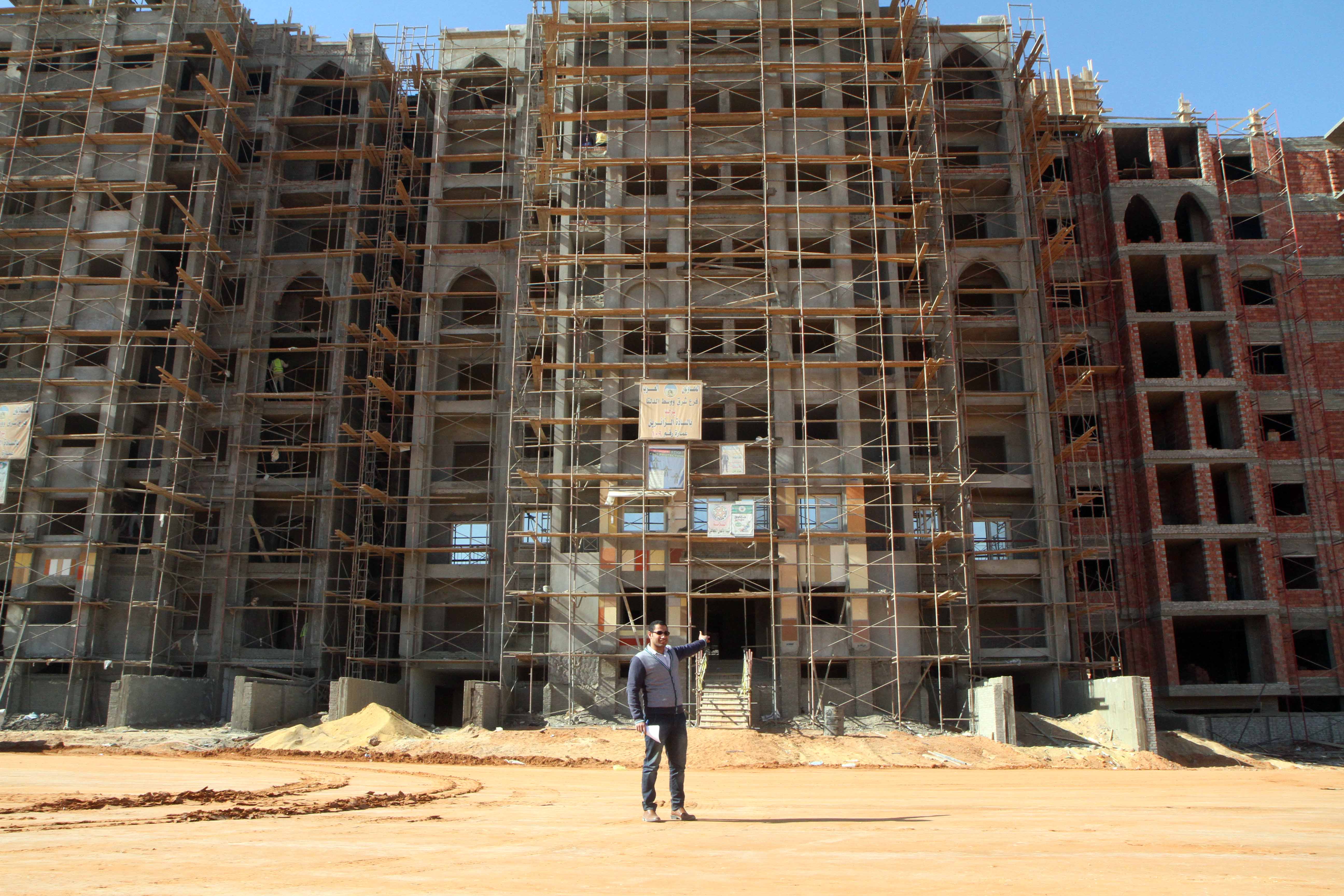 جانب من الحى السكنى بالعاصمة الغدارية والذى يضم نحو 25 ألف وحدة سكنية