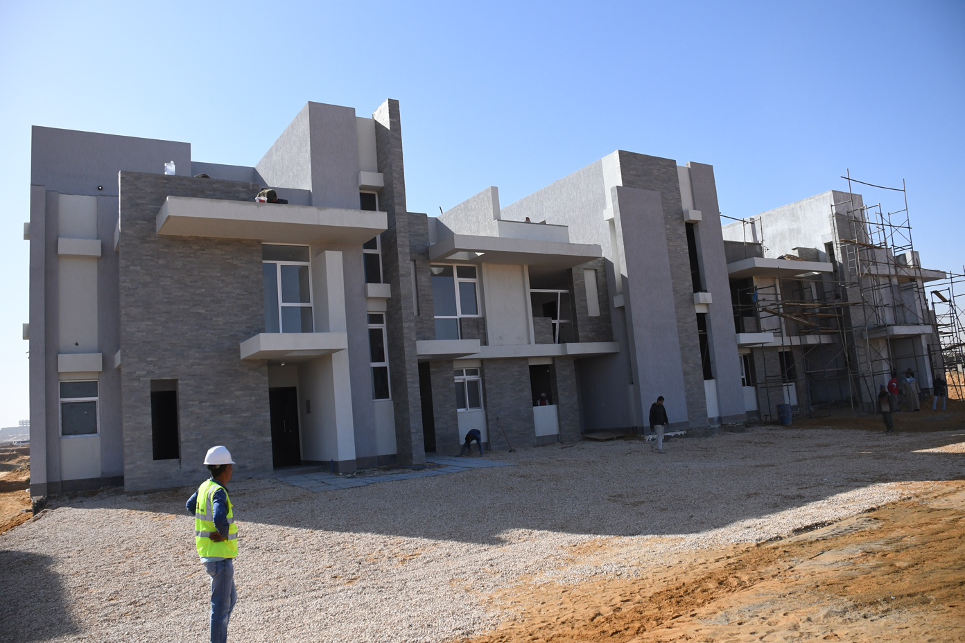 منطقة الفيلات بالعاصمة الإدارية الجديدة والتى يتم تنفيذها بواسطة هيئة المجتمعات العمرانية الجديدة