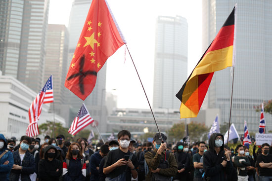 مظاهرة فى هونج كونج ضد الصين