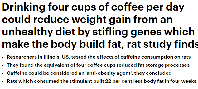 القهوة تخفض الوزن
